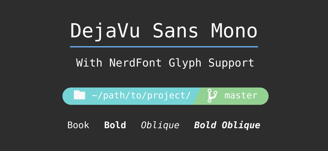 DejaVu Sans Mono font example