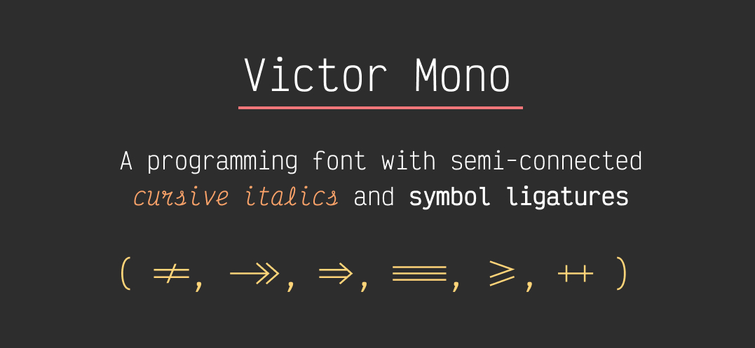 Victor Mono font example
